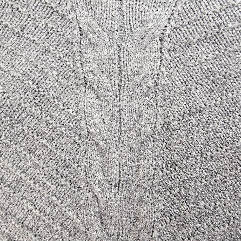 Dana Buchman Gray Cowl Neck Poncho Sweater Womens M Buckle Cape Tunic - Picture 5 of 11